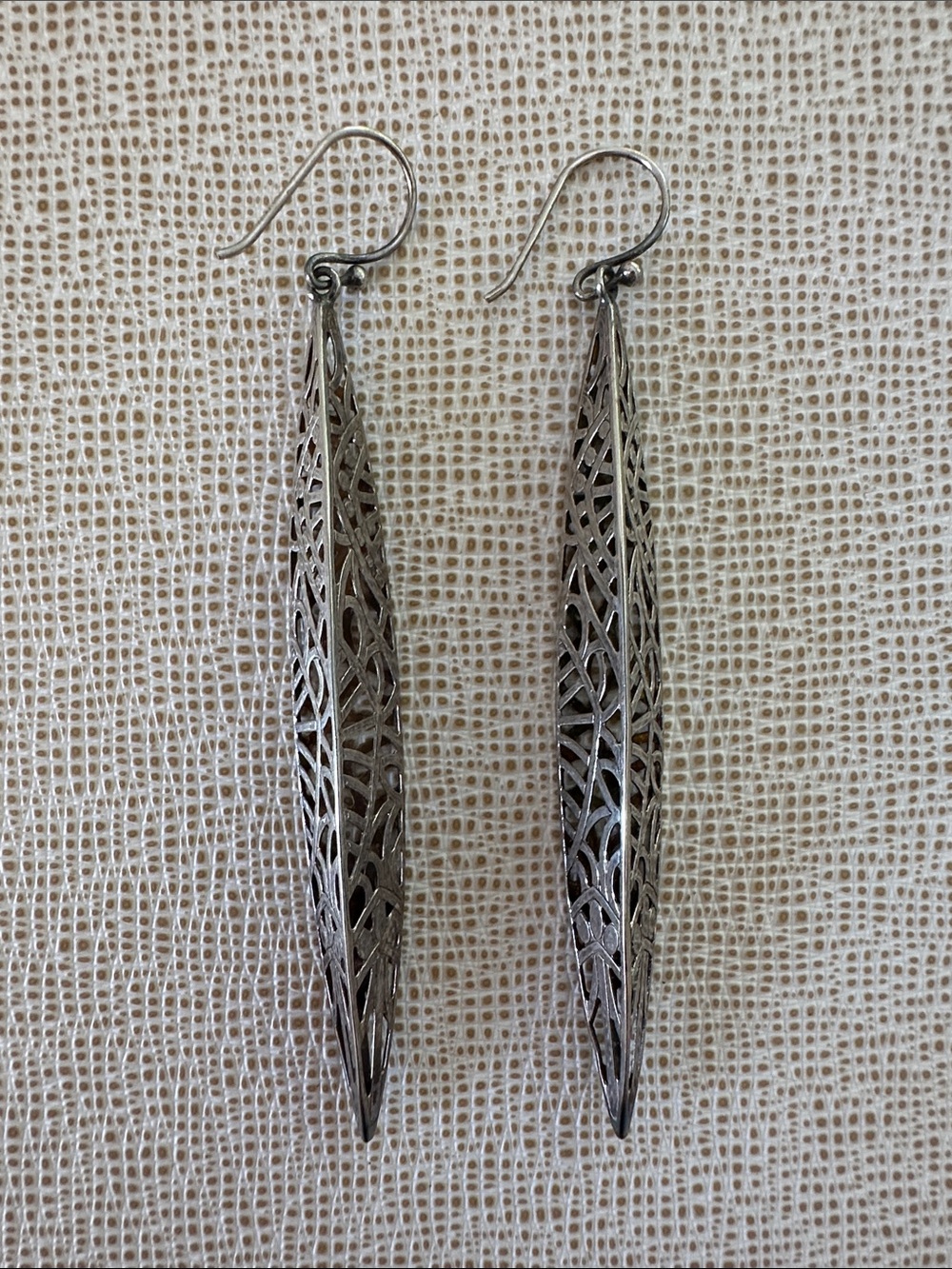 Silpada Sterling Silver Filigree Elongated Drop Earrings